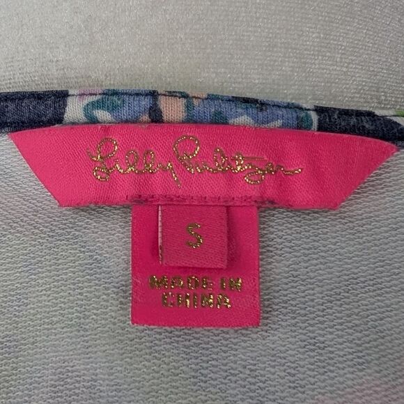 Lilly Pulitzer Small Tammy UPF Blue Green Pink Floral Tropical Resort Mini Dress - Picture 8 of 9